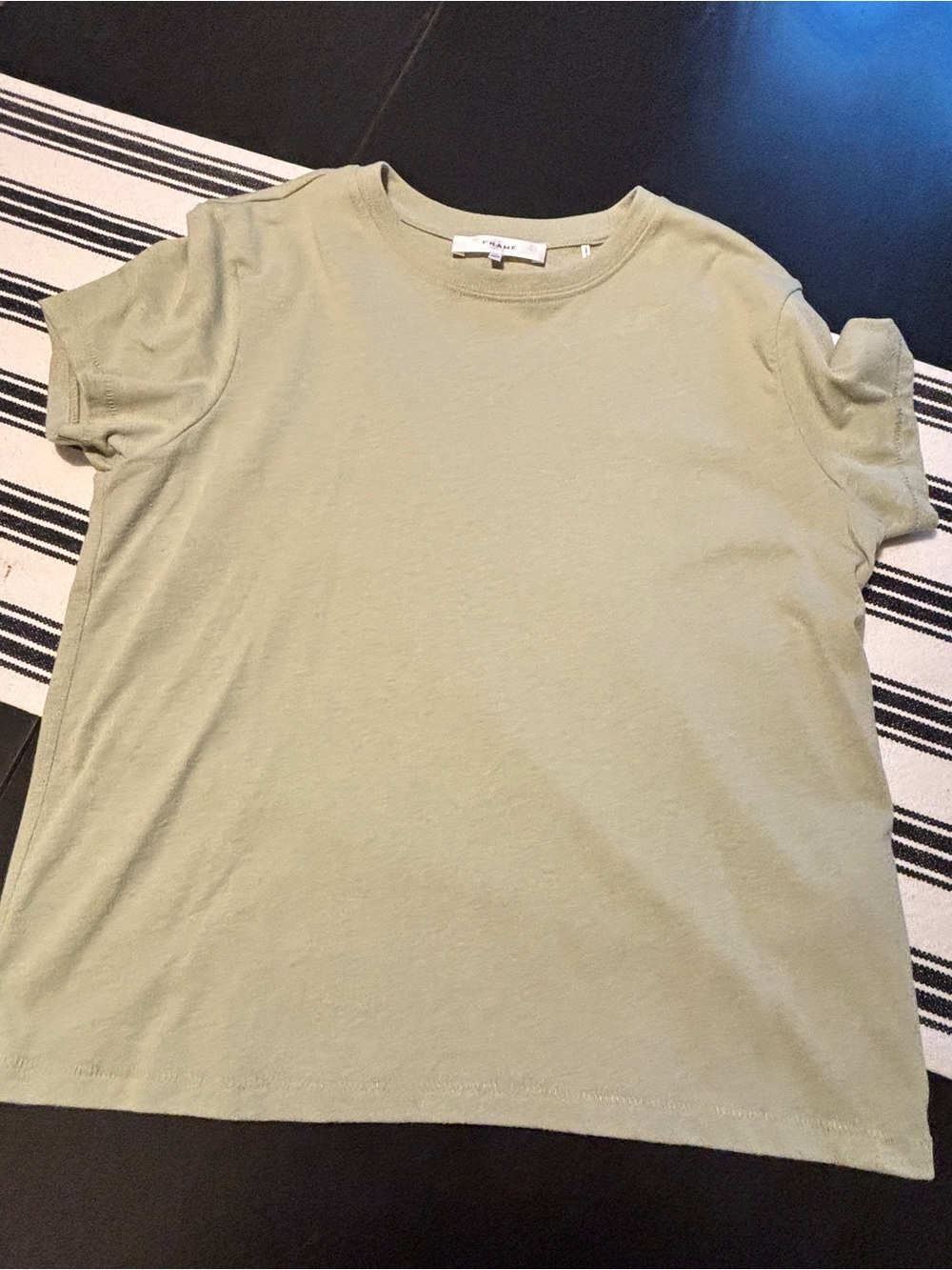 Frame Denim Short Sleeve Tee in Sage Green